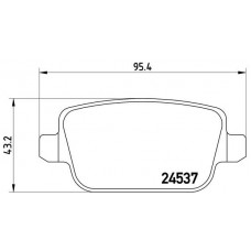 P 44 016 BREMBO Комплект гальмівних колодок дисковий гальм