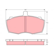 GDB760 TRW Комплект гальмівних колодок дисковий гальм