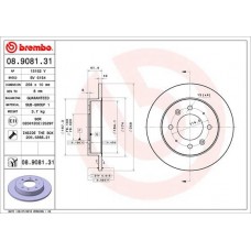 08.9081.31 BREMBO Гальмівний диск
