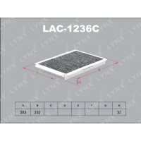 LAC-1236C LYNXauto Фільтр повітря у внутрішньому просторі
