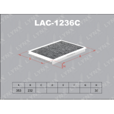 LAC-1236C LYNXauto Фільтр повітря у внутрішньому просторі