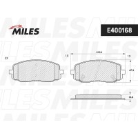 E400168 MILES Комплект гальмівних колодок дисковий гальм
