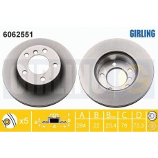 6062551 GIRLING Гальмівний диск