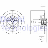 BG9028RSC DELPHI Гальмівний диск
