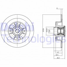 BG9028RSC DELPHI Гальмівний диск