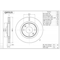 Q6F913S AISIN Гальмівний диск