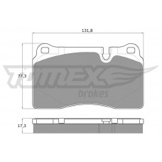 TX 16-72 TOMEX Brakes Комплект гальмівних колодок дисковий гальм