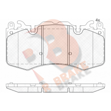 RB1956 R BRAKE Комплект гальмівних колодок дисковий гальм