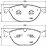 8DB 355 015-701 HELLA Комплект гальмівних колодок, дискове гальмо