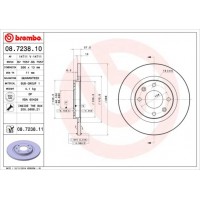 08.7238.10 BREMBO Гальмівний диск