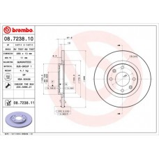 08.7238.10 BREMBO Гальмівний диск