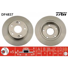 DF4837 TRW Гальмівний диск
