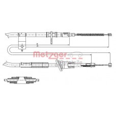 17.2511 METZGER Тросик, cтояночный тормоз