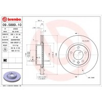 09.5889.10 BREMBO Гальмівний диск