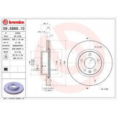 09.5889.10 BREMBO Гальмівний диск