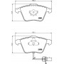 8DB 355 011-711 HELLA Комплект гальмівних колодок дисковий гальм