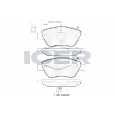 181444-203 ICER Комплект гальмівних колодок дисковий гальм