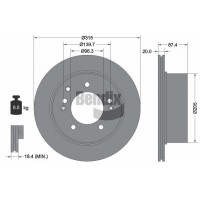 BDS1934 BENDIX Braking Гальмівний диск