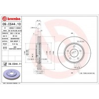 09.C544.11 BREMBO Гальмівний диск