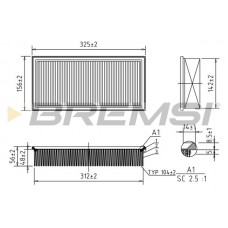 FA0595 BREMSI Повітряний фільтр