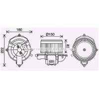 CN8310 AVA QUALITY COOLING Вентилятор салону