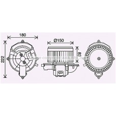 CN8310 AVA QUALITY COOLING Вентилятор салону