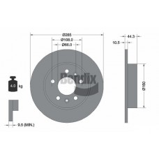 BDS2077 BENDIX Braking Гальмівний диск