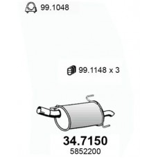 34.7150 ASSO Глушник вихлопних газів кінцевий