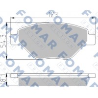 FO 914381 FOMAR Friction КомплеК т гальмівних колодок, дискове гальмо