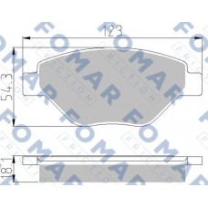 FO 914381 FOMAR Friction КомплеК т гальмівних колодок, дискове гальмо