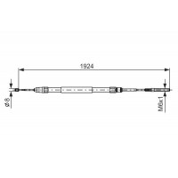 1 987 477 693 BOSCH Тросик, cтояночный тормоз