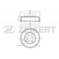 BS-5272 ZEKKERT Гальмівний барабан