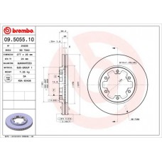 09.5055.10 BREMBO Гальмівний диск
