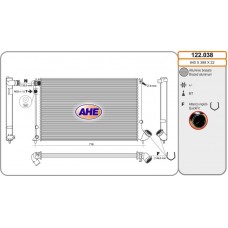 122.038 AHE Радіатор охолодження двигуна