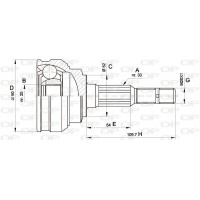CVJ5283.10 OPEN PARTS Шарнирный комплект, Привідний вал
