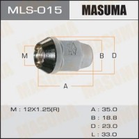 MLS015 MASUMA Гайка кріплення колеса