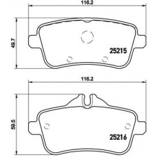 P 50 100 BREMBO Комплект гальмівних колодок дисковий гальм
