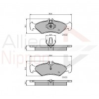 ADB0453 COMLINE Комплект гальмівних колодок дисковий гальм