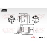 72934031 MAXTECH Поршень корпус скоби гальма