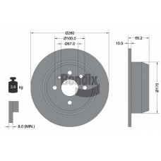 BDS2059 BENDIX Braking Гальмівний диск