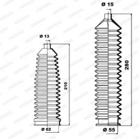 K150088 MOOG Комплект пильника рульове управління