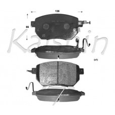 FK1264 KAISHIN Комплект гальмівних колодок дисковий гальм