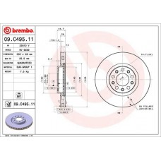 09.C495.11 BREMBO Гальмівний диск