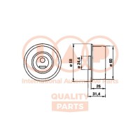127-13082 IAP QUALITY PARTS Натяжний ролик ремінь ГРМ