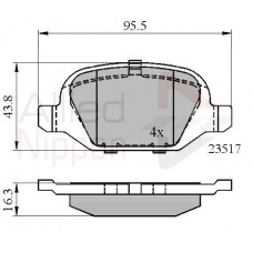 ADB01559 COMLINE Комплект гальмівних колодок дисковий гальм