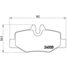 P 50 051 BREMBO Комплект гальмівних колодок дисковий гальм