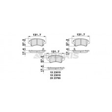 AB0082 BRAXIS Комплект гальмівних колодок дисковий гальм