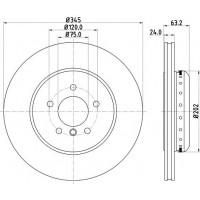 8DD 355 123-231 HELLA Гальмівний диск