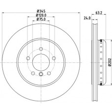 8DD 355 123-231 HELLA Гальмівний диск