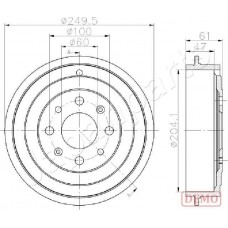TA-0606C JAPANPARTS Гальмівний барабан